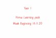Year 1 Home Learning pack Week Beginning 16.11