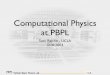 Computational Physics at PBPL