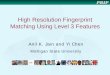 High Resolution Fingerprint Matching Using Level 3 Features