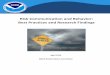 Risk Communication and Behavior: Best Practices and 