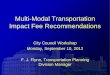 Multi-Modal Transportation Impact Fee Recommendations