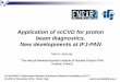 Application of scCVD for proton beam diagnostics. New 