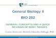 General Biology II BIO 202