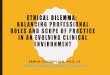 Ethical Dilema: Balancing Professional Roles and Scope of 