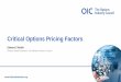Critical Options Pricing Factors - Fidelity Investments