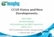 CCUS Status and New Developments. - IEAGHG