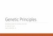 Genetic Principles - Washington University Genetics