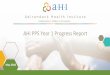 AHI PPS Year 1 Progress Report