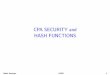 CPA SECURITY and HASH FUNCTIONS