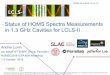 Status of HOMS Spectra Measurements in 1.3 GHz Cavities 