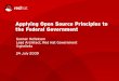 Applying Open Source Principles to the Federal Government