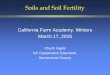 California Farm Academy, Winters March 17, 2015