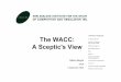 The WACC: A Sceptic's View