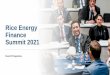 Rice Energy Finance Summit 2021