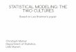 Statistical Modeling: The Two Cultures - Based on Leo Breiman's