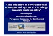 “The adoption of environmental management systems: a strategy