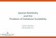 Special Relativity and the Problem of Database Scalability