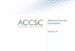 Welcome from the Commission - ACCSC