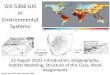 GIS 5306 GIS in Environmental Systems - CLAS Users