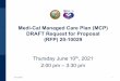 Medi-Cal Managed Care Plan Draft RFP Webinar