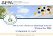 EPA Green Chemistry Challenge Awards Webinar for 2022