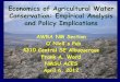 Economics of Agricultural Water Conservation: Empirical 