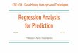 Regression Analysis for Prediction