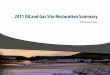 2011 Oil and Gas Site Restoration Summary