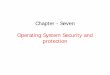 Chapter - Seven Operating System Security and protection