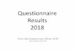 Questionnaire Results 2018 -