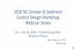 2020 NC Erosion & Sediment Control Design Workshop Webinar 