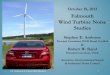 Falmouth Wind Turbine Noise Studies