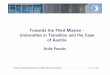 Towards the Third Mission - Universities in Transition and 