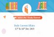 Daily Current Affairs 15th Dec 2019 - wifistudy
