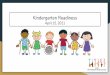 Kindergarten Readiness April 15, 2021