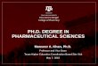 PH.D. DEGREE IN PHARMACEUTICAL SCIENCES