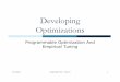 Developing Optimizations