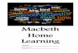 Macbeth Home Learning