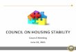 COUNCIL ON HOUSING STABILITY