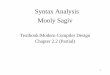 Syntax Analysis Mooly Sagiv - cs.tau.ac.il