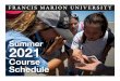 Summer 2021 - Francis Marion University