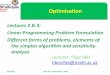 Lectures 3 & 4: Linear Programming Problem Formulation 