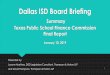 Dallas ISD Board Briefing
