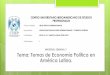 MATERIAL SEMANA 7. Tema: Temas de Economía Política en 