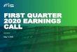 FIRST QUARTER 2020 EARNINGS CALL - Overview | FIS