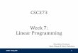 CSC373 Week 7: Linear Programming