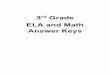 3rd Grade ELA and Math Answer Keys