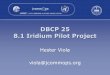DBCP 25 8.1 Iridium Pilot Project
