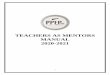 TEACHERS AS MENTORS MANUAL 2020-2021 PPEP Tec High …