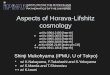 Aspects of Horava-Lifshitz cosmology